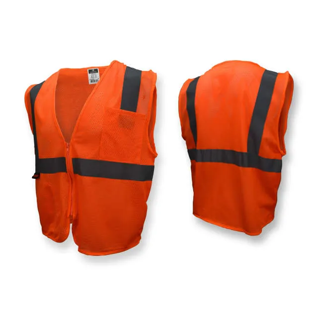 [PFS-SV2ZOM3XLRG27] Radians SV2Z Economy Type R Class 2 Mesh Safety Vest with Zipper 3X-Large