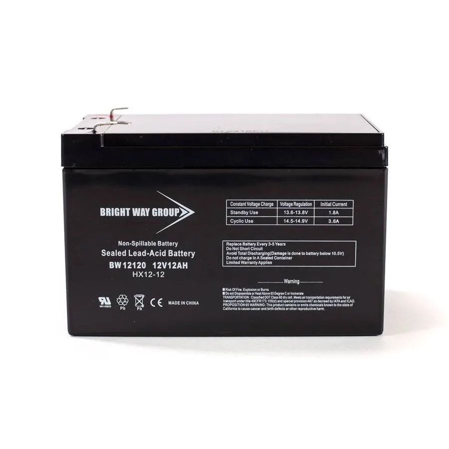 [BW-12120-F1] Bright Way BW-12120-F1 12Ah 12VDC AGM Sealed Lead Acid Battery