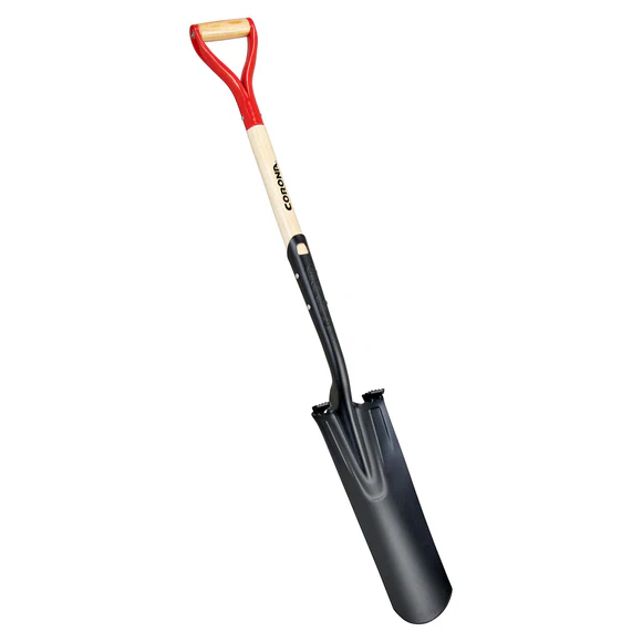 [BUTTERY SS 16301] Corona SS16301 Boron Steel 14-Gauge Drain Spade Shovel, Hardwood Handle