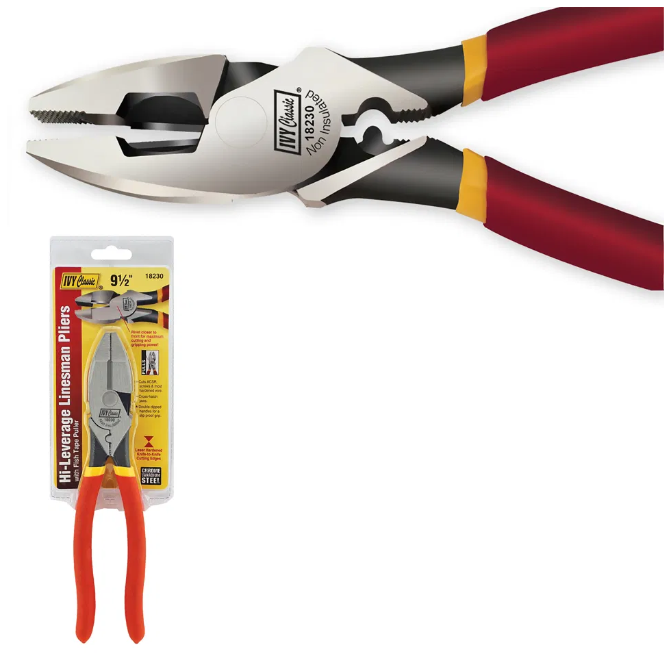 [IVY 18230] Ivy Classic 9.5 Inch Hi Leverage Linesman Pliers